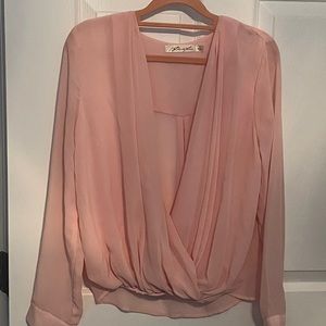 Pink Long Sleeve Blouse